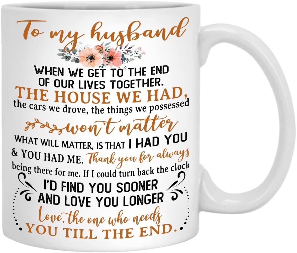 To My Husband Coffee Mug, You And Me We Got This Mug Gift, Funny Old Couple Valentine Mugs Set, White , One Size