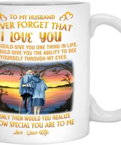To My Husband Mug, Never Forget That I Love You Husband Mugs Coffee, Best S My Husband Mugs From Wife On Valentine Day, Wedding Anniversary Coffee Mug, Grumpy Old Couple Mug