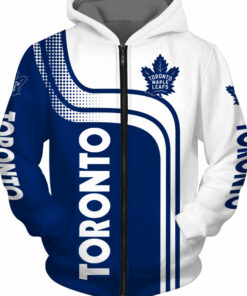 Toronto Maple Leafs Zip Up Hoodie 3D With Hooded Long Sleeve Gifts for Fans