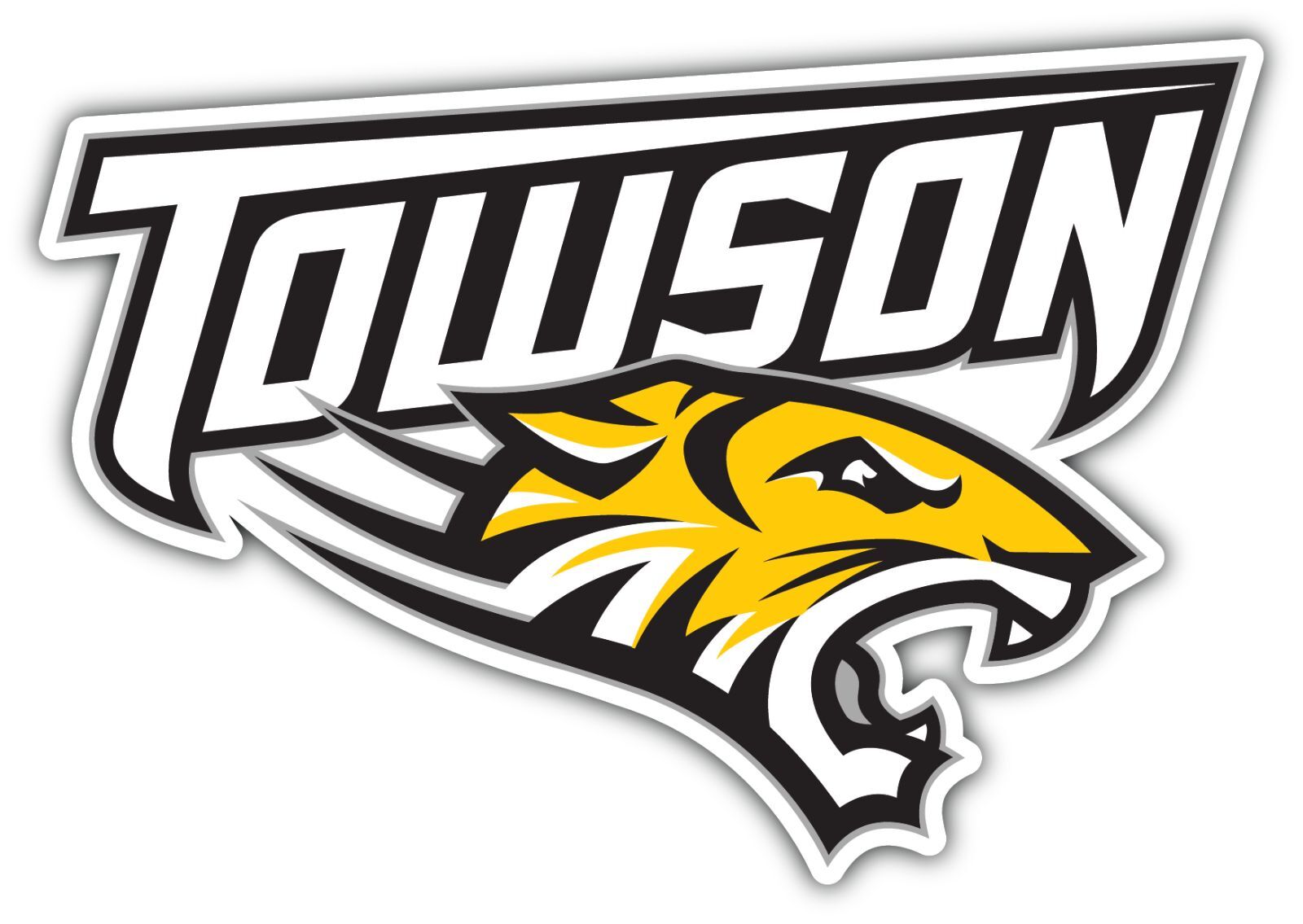Towson Tigers University College NCAA Logo Vinyl Decals Sticker For Car Truck Door And Window Laptop Gifts For Fans