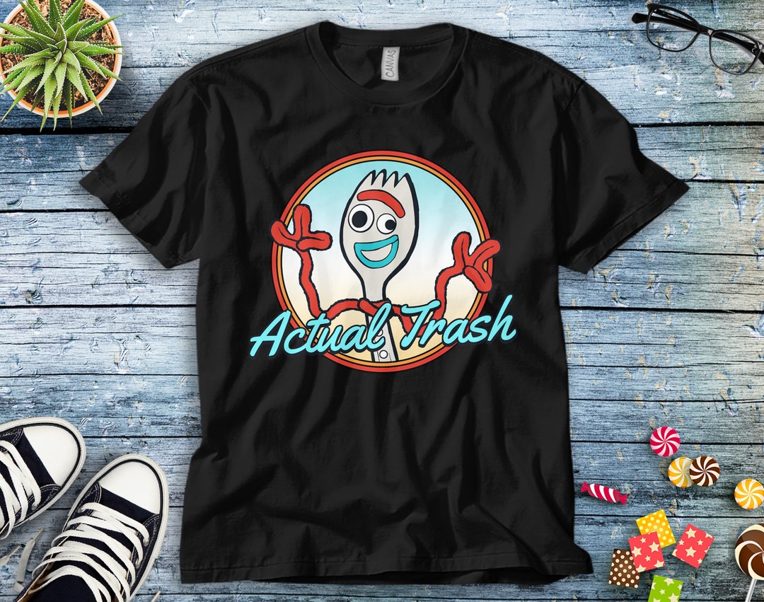 Toy Story Forky Actual Trash Portrait Unisex Tee Adult T-shirt Kid Shirt Long Sleeve Hoodie Sweatshirt Women's Tank