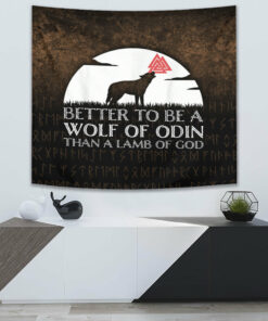 Tree of Life with Triquetra Beige Tapestry for Wall Décor