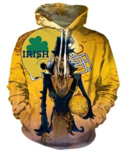 Trick Or Treat Notre Dame Fighting Irish 3D All Over Print Zip Hoodie Gifts For Ncaa Fans