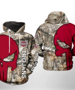 Troy Trojans Ncaa Camo Veteran Hunting 3D All Over Print Hoodie, Zip-Up Hoodie