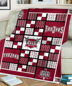Troy Trojans Sherpa Fleece Blanket Gifts for NCAA Fans