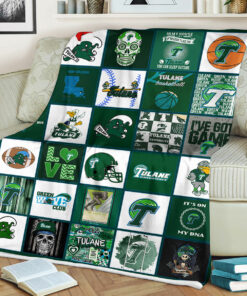 Tulane Green Wave Sherpa Fleece Blanket Gifts for NCAA Fans