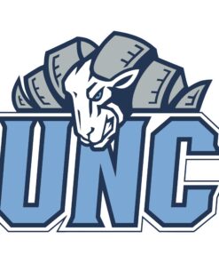UNC Ram Head Full Color Vinyl Decal For Car Door Windows Gifts For Football Fans