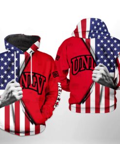 Unlv Rebels Ncaa Us Flag 3D All Over Print Hoodie, Zip-Up Hoodie