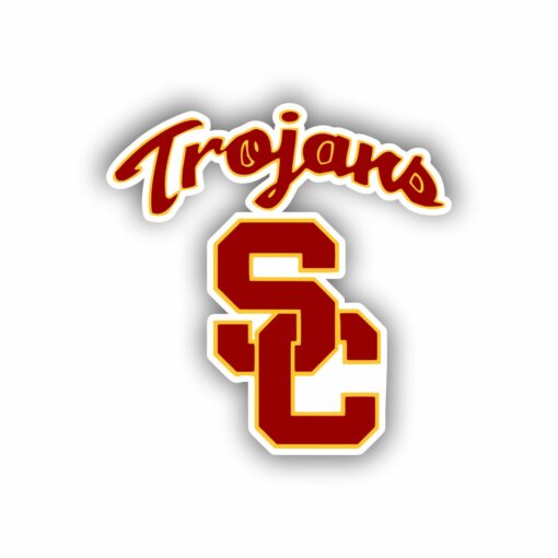 USC Trojans Full Color Vinyl Decal For Car Door Windows Gifts For Football Fans