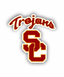 USC Trojans Full Color Vinyl Decal For Car Door Windows Gifts For Football Fans