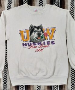 UW Huskies Vintage Sweatshirt 1991 Rose Bowl College Football National Champions Roses Don James University of Washington Alumni Retro Usa