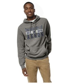 University Of Akron League Heritage Triblend Pullover Hoodie