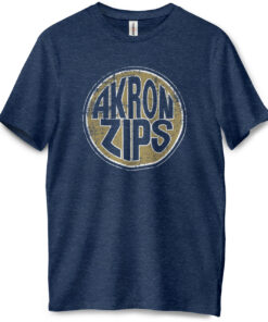 University Of Akron Zips Circle Short Sleeve Tee, University Of Akron Sweatshirt, Akron Zips Shirt Gifts for NCAA Fans