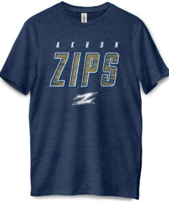 University Of Akron Zips Scratched Short Sleeve Premium Tee