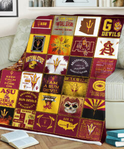 University of Arizona State Sun Devils Sherpa Fleece Blanket