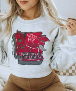 University of Arkansas Sweatshirt, Throwback Arkansas Crewneck, Vintage Razorback Pullover, Arkansas Sweater, Woo Pig Sooie Sweatshirt, Shirt, Hoodie