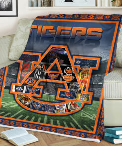 University of Auburn Tigers Sherpa Fleece Blanket Gifts for Fans