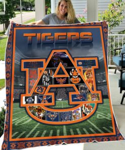 University of Auburn Tigers Sherpa Fleece Blanket Gifts for Fans