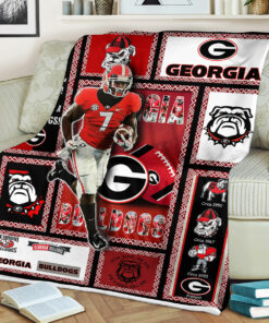 University of Georgia Bulldogs Sherpa Fleece Blanket College Student Gift