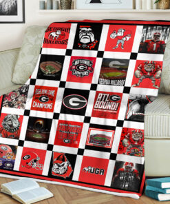 University of Georgia Bulldogs Sherpa Fleece Blanket Gifts for NCAA Fans