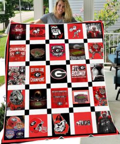 University of Georgia Bulldogs Sherpa Fleece Blanket Gifts for NCAA Fans