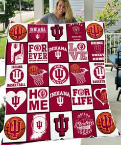 University of Indiana Hoosiers Sherpa Fleece Blanket Gifts for NCAA Fans