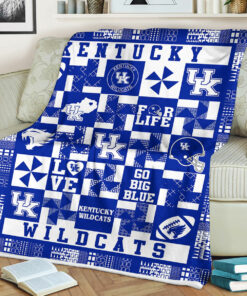 University of Kentucky Wildcats Sherpa Fleece Blanket Gifts for NCAA Fans
