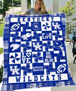 University of Kentucky Wildcats Sherpa Fleece Blanket Gifts for NCAA Fans