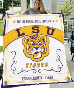 University of LSU Tigers Blanket Gifts for NCAA Fans