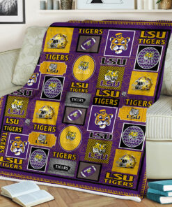 University of LSU Tigers Sherpa Fleece Blanket Gifts for NCAA Fans