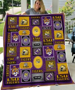 University of LSU Tigers Sherpa Fleece Blanket Gifts for NCAA Fans