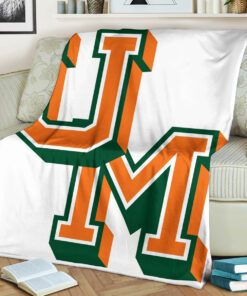 University of Miami Hurricanes Sherpa Fleece Blanket Gifts for Football Fans
