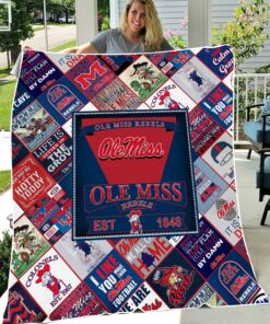 University of Ole Miss Rebels Sherpa Fleece Blanket Gifts for NCAA Fans