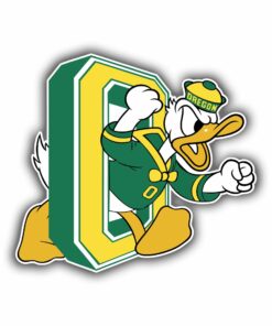 University of Oregon Ducks Full Color Vinyl Decal For Car Door Windows Gifts For Football Fans