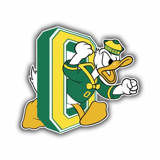 University of Oregon Ducks Full Color Vinyl Decal For Car Door Windows Gifts For Football Fans