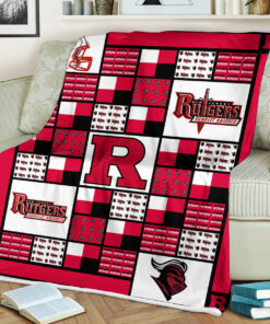 University of Rutgers Scarlet Knights Sherpa Fleece Blanket Gifts for NCAA Fans