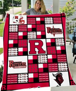 University of Rutgers Scarlet Knights Sherpa Fleece Blanket Gifts for NCAA Fans