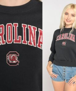 University of South Carolina Sweatshirt Y2K College Shirt Gamecocks Football Graphic Sweater U of Sc Retro Black Vintage 00s
