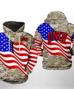 Unlv Rebels Ncaa Us Flag Camo Veteran 3D All Over Print Hoodie, Zip-Up Hoodie