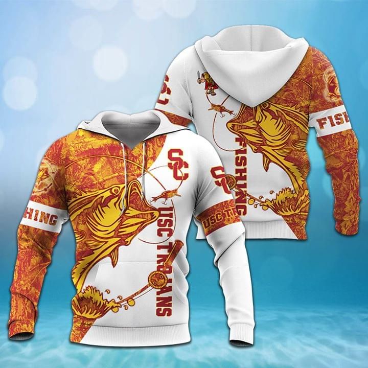 Usc Trojans Ncaa For Trojans Fan Fishing Lover 3D All Over Print Hoodie, Zip-Up Hoodie