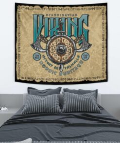 Valhalla Awaits Warrior Viking Tapestry Wall Décor