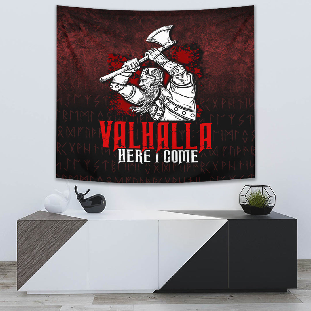 Valhalla Here I Come Viking Tapestry Wall Décor
