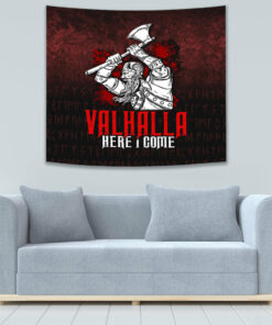 Valhalla Here I Come Viking Tapestry Wall Décor