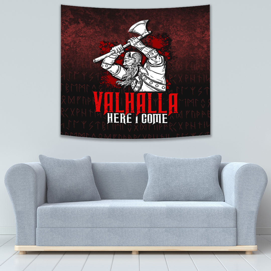 Valhalla Here I Come Viking Tapestry Wall Décor