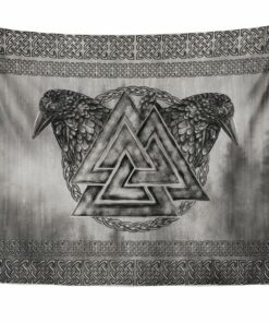 Valknut Raven Viking Legend Warrior Limited 3D Print Wall Tapestry for Wall Décor
