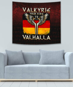 Valkyrie Your Ride to Valhalla Germany Tapestry for Wall Décor