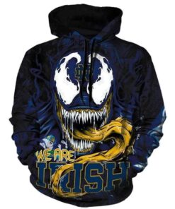 Venom Notre Dame Fighting Irish 3D All Over Print Zip Hoodie Gifts For Ncaa Fans