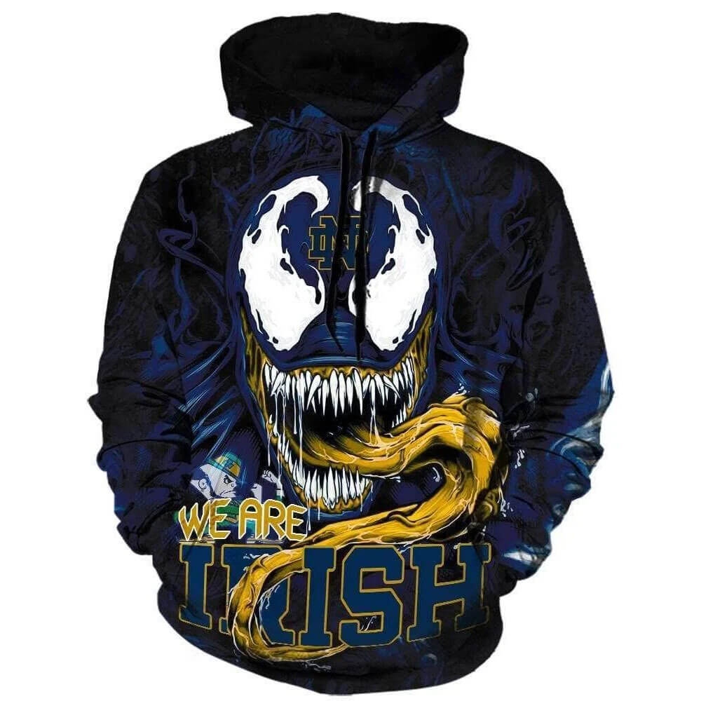 Venom Notre Dame Fighting Irish 3D All Over Print Zip Hoodie Gifts For Ncaa Fans