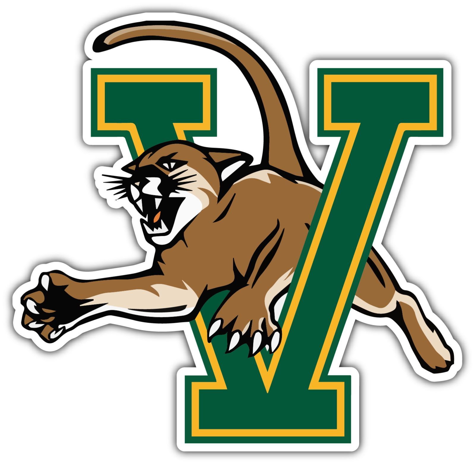 Vermont Catamounts University College NCAA Logo Vinyl Decals Sticker For Car Truck Door And Window Laptop Gifts For Fans