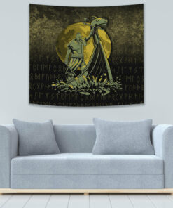 Victory or Valhalla Drakkar Tapestry for Wall Décor